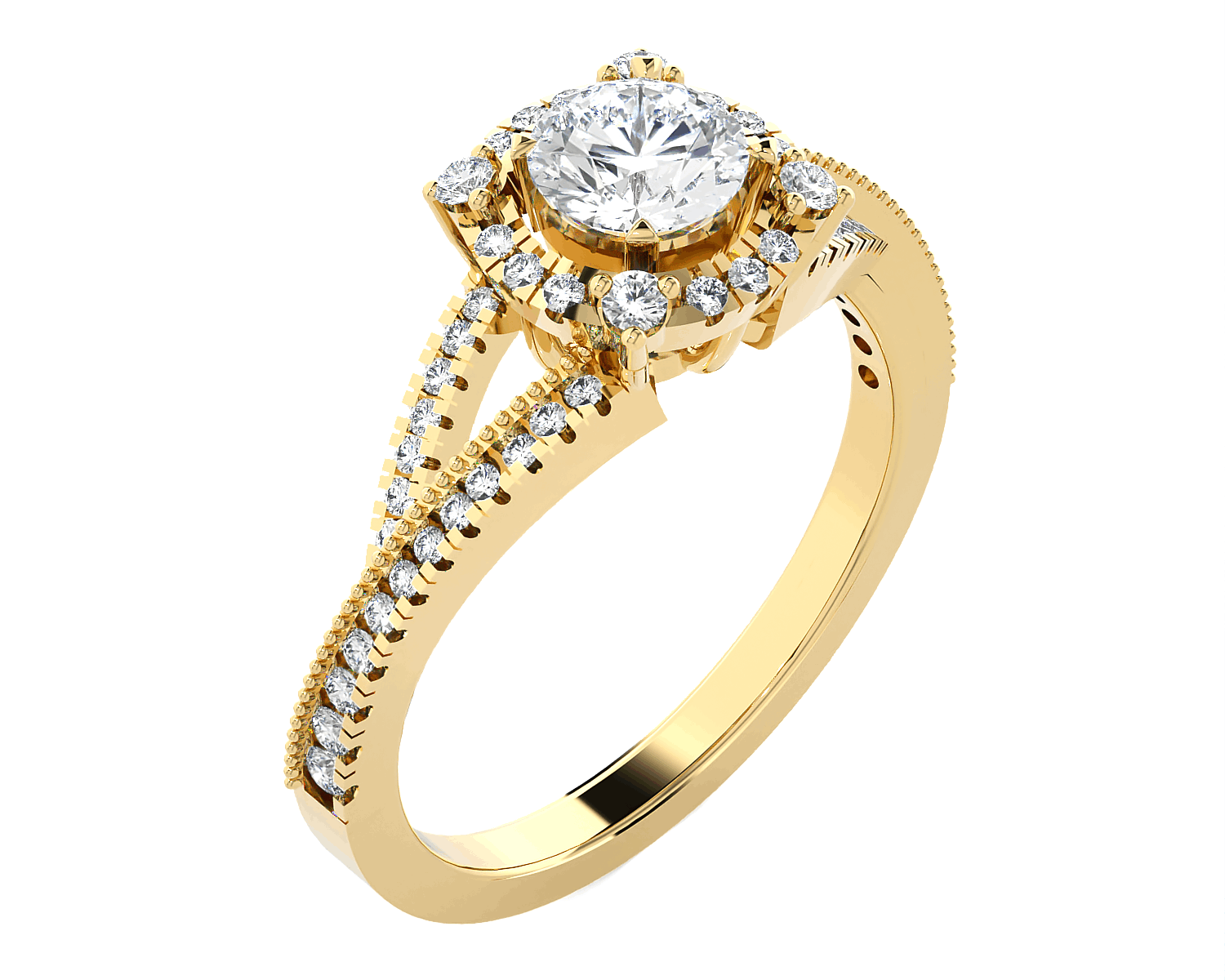 Oval Lab Grown Diamond Side Stone Engagement Ring