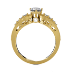 Round Lab Grown Diamond Side Stone Engagement Ring