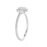 Round Lab Grown Diamond Halo Engagement Ring