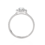 Round Lab Grown Diamond Halo Engagement Ring