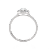 Round Lab Grown Diamond Halo Engagement Ring