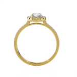 Round Lab Grown Diamond Halo Engagement Ring