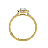 Round Lab Grown Diamond Halo Engagement Ring