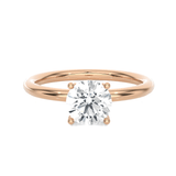 Round Lab Grown Diamond Solitaire Engagement Ring