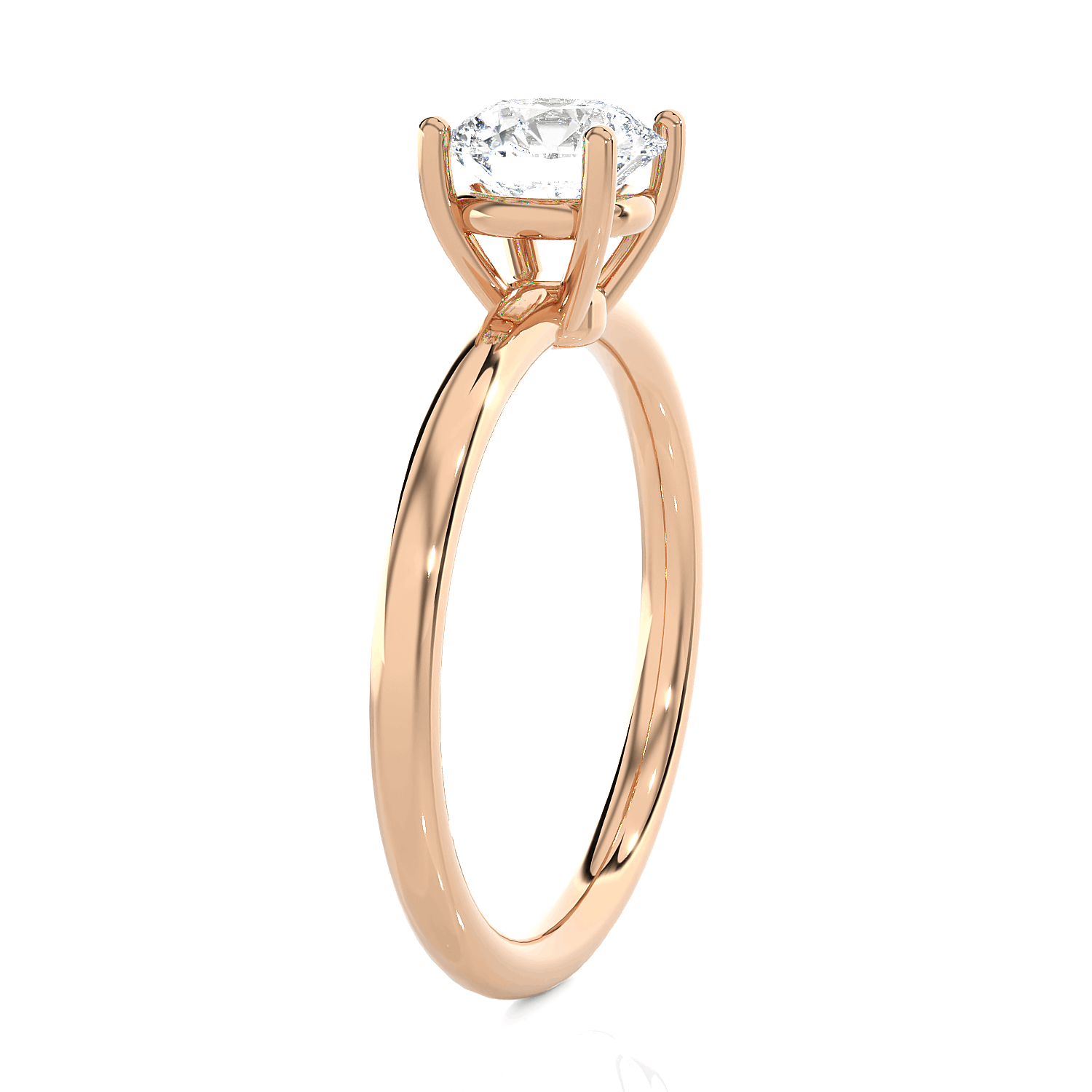 Round Lab Grown Diamond Solitaire Engagement Ring