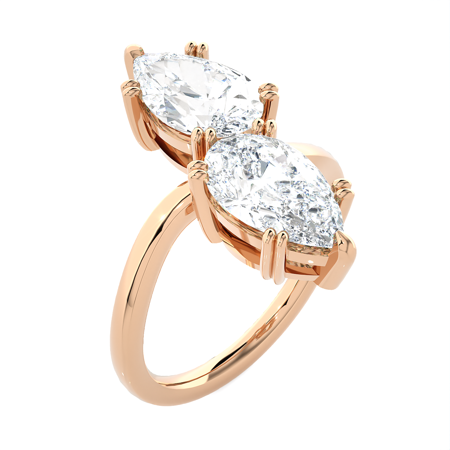 4 ctw Pear-Shaped Lab Grown Diamond Ring