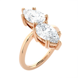 4 ctw Pear-Shaped Lab Grown Diamond Ring
