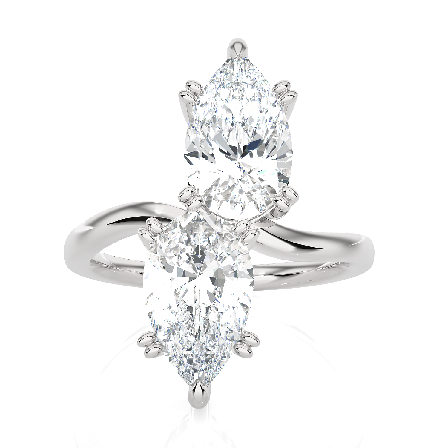 4 ctw Pear-Shaped Lab Grown Diamond Ring