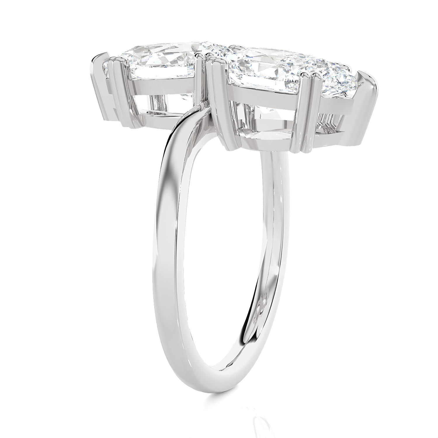 4 ctw Pear-Shaped Lab Grown Diamond Ring