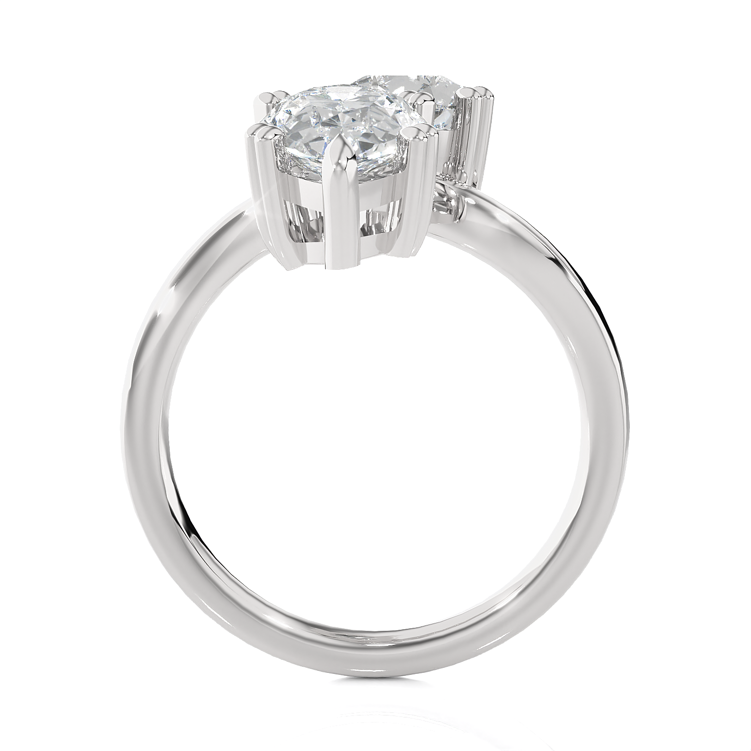 4 ctw Pear-Shaped Lab Grown Diamond Ring