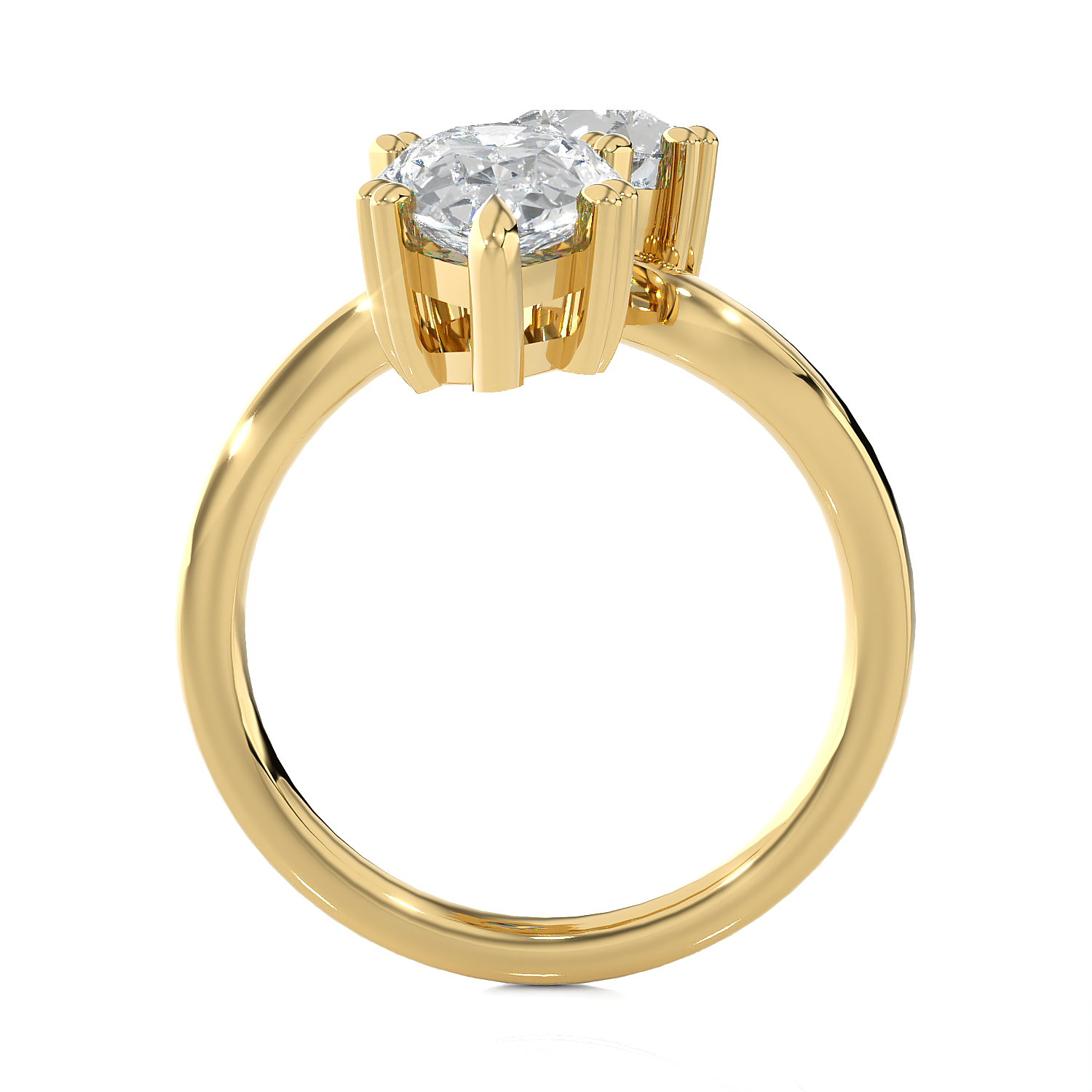 4 ctw Pear-Shaped Lab Grown Diamond Ring