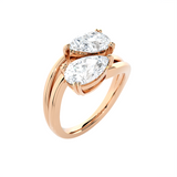 2 ctw Pear-Shaped Lab Grown Diamond Ring