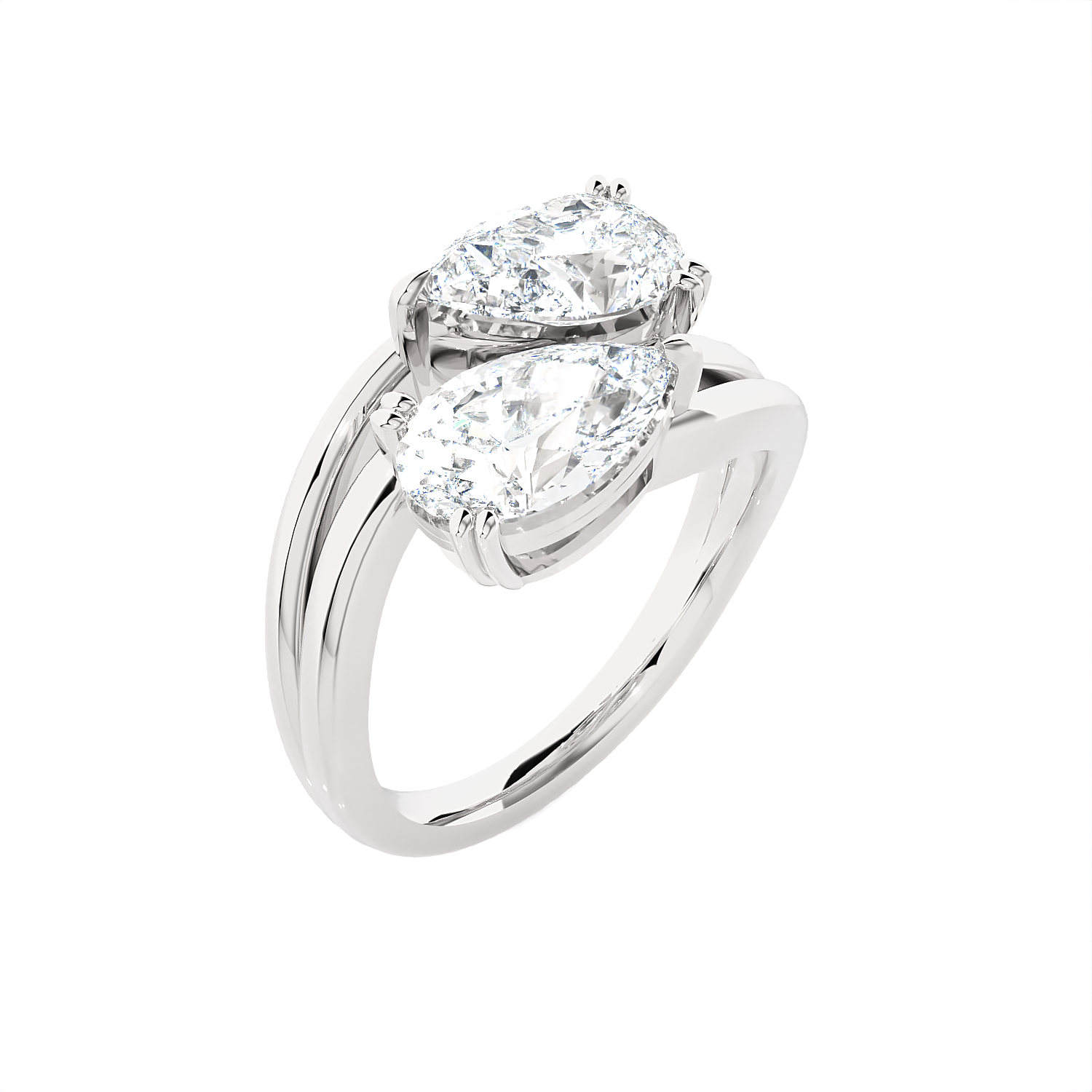 2 ctw Pear-Shaped Lab Grown Diamond Ring
