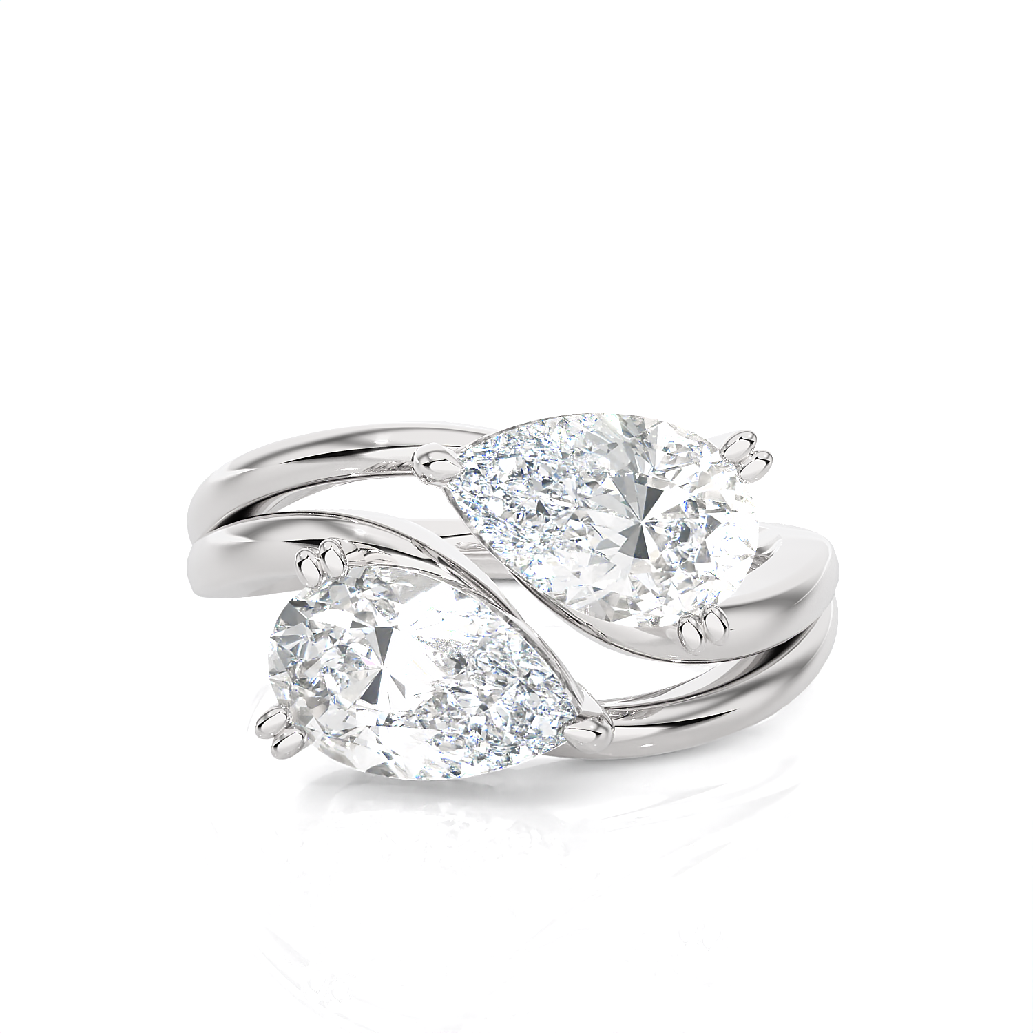 2 ctw Pear-Shaped Lab Grown Diamond Ring