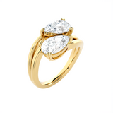 2 ctw Pear-Shaped Lab Grown Diamond Ring