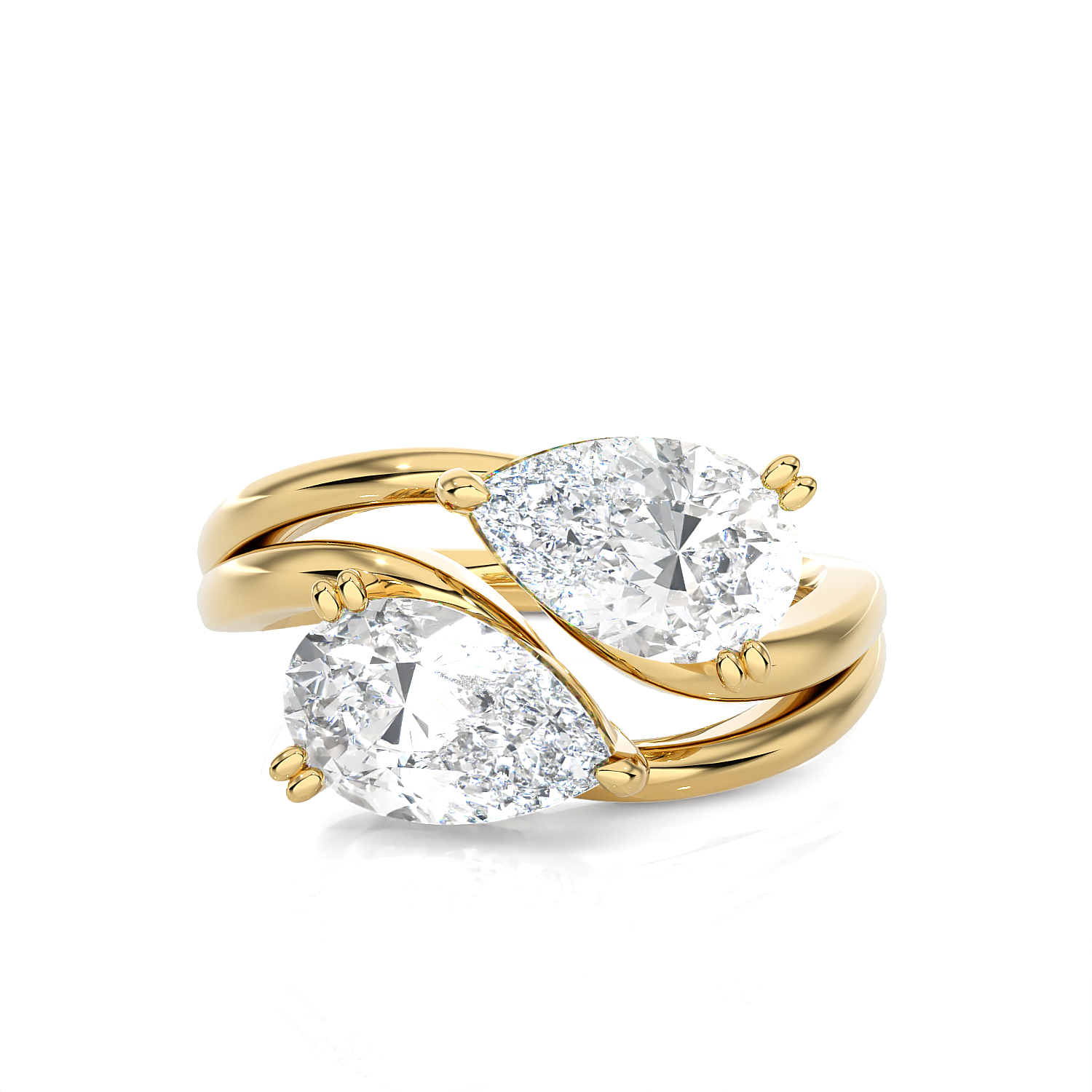 2 ctw Pear-Shaped Lab Grown Diamond Ring