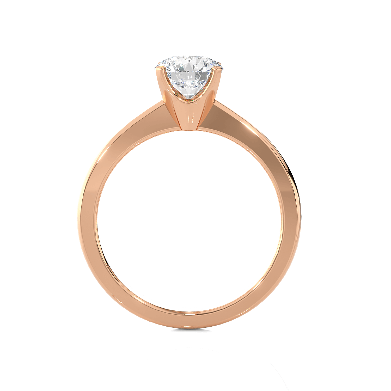 Round Lab Grown Diamond Solitaire Engagement Ring