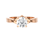 Round Lab Grown Diamond Solitaire Engagement Ring