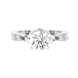 Round Lab Grown Diamond Solitaire Engagement Ring