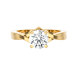 Round Lab Grown Diamond Solitaire Engagement Ring