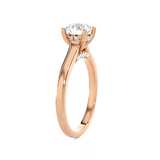 Round Lab Grown Diamond Halo Engagement Ring