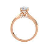 Round Lab Grown Diamond Halo Engagement Ring