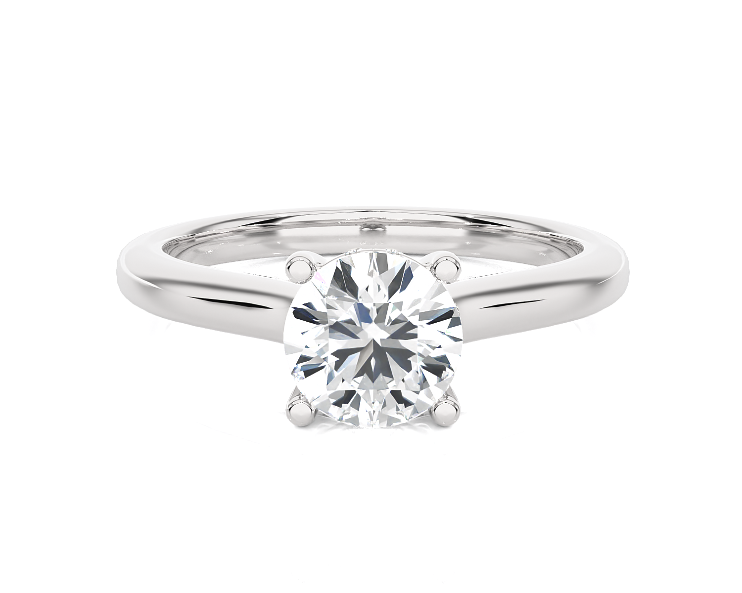 Round Lab Grown Diamond Halo Engagement Ring