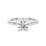Round Lab Grown Diamond Halo Engagement Ring
