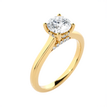 Round Lab Grown Diamond Halo Engagement Ring