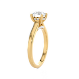 Round Lab Grown Diamond Halo Engagement Ring