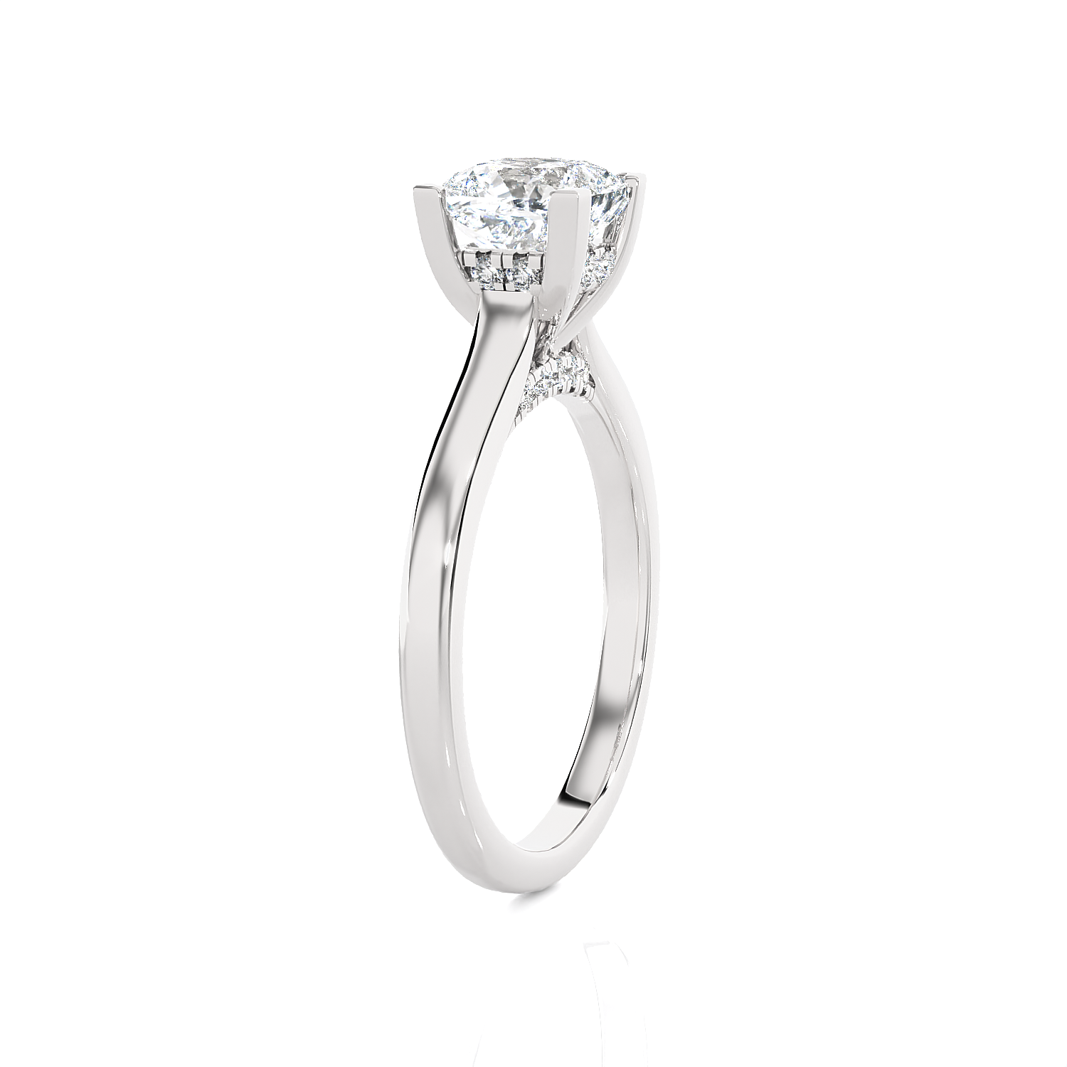 Princess-Cut Lab Grown Diamond Halo Engagement Ring