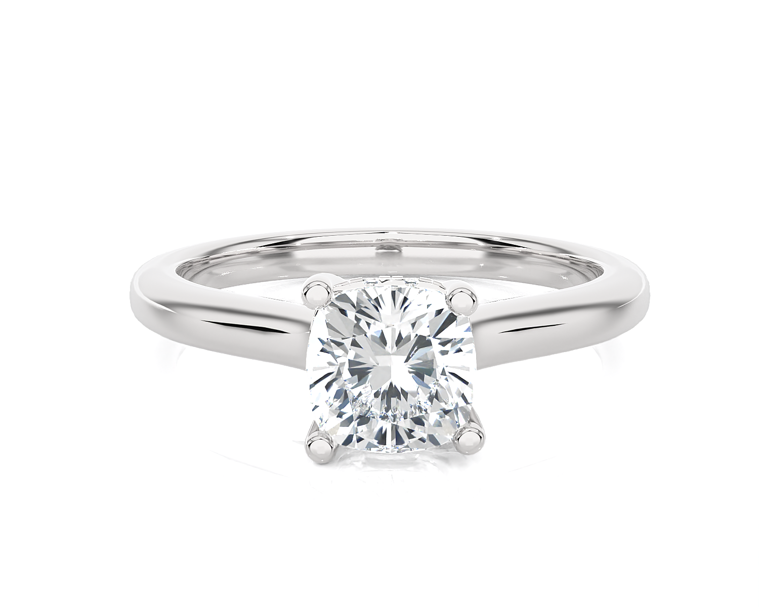 Cushion-Cut Lab Grown Diamond Halo Engagement Ring