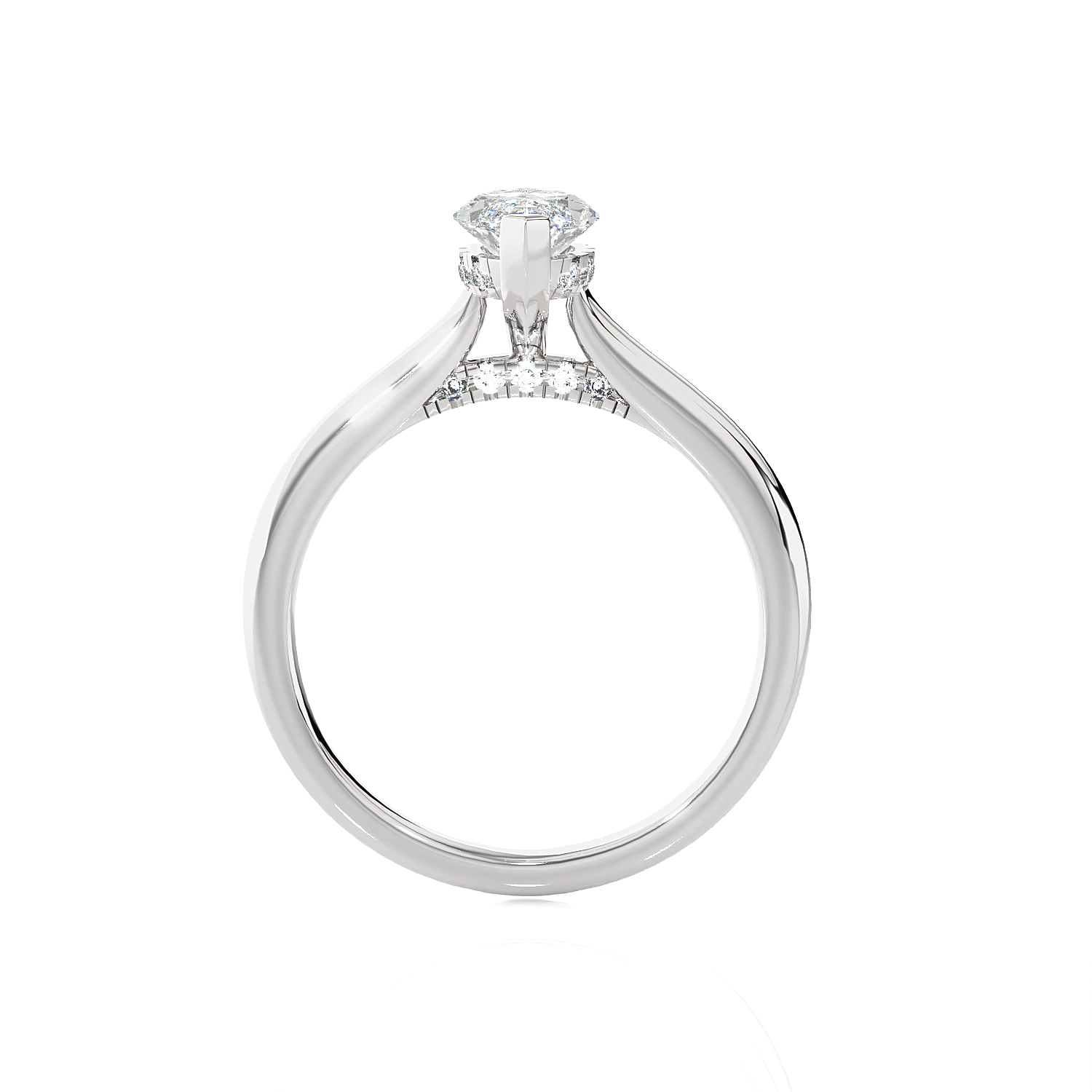 Marquise Lab Grown Diamond Halo Engagement Ring