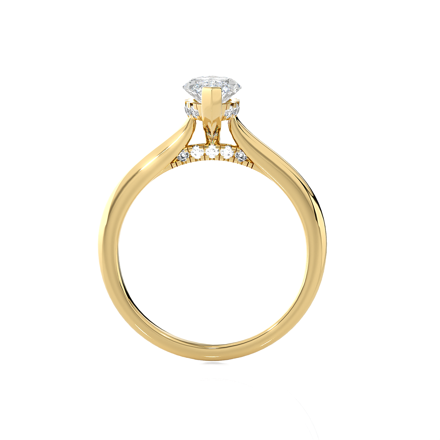 Marquise Lab Grown Diamond Halo Engagement Ring