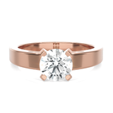 Round Lab Grown Diamond Solitaire Engagement Ring