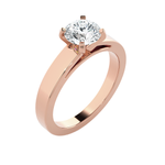 Round Lab Grown Diamond Solitaire Engagement Ring