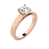 Round Lab Grown Diamond Solitaire Engagement Ring