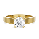 Round Lab Grown Diamond Solitaire Engagement Ring