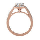 Round Lab Grown Diamond Halo Engagement Ring