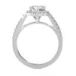 Round Lab Grown Diamond Halo Engagement Ring