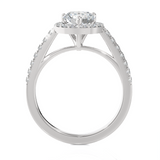 Round Lab Grown Diamond Halo Engagement Ring