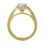 Round Lab Grown Diamond Halo Engagement Ring