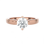 Round Lab Grown Diamond Solitaire Engagement Ring