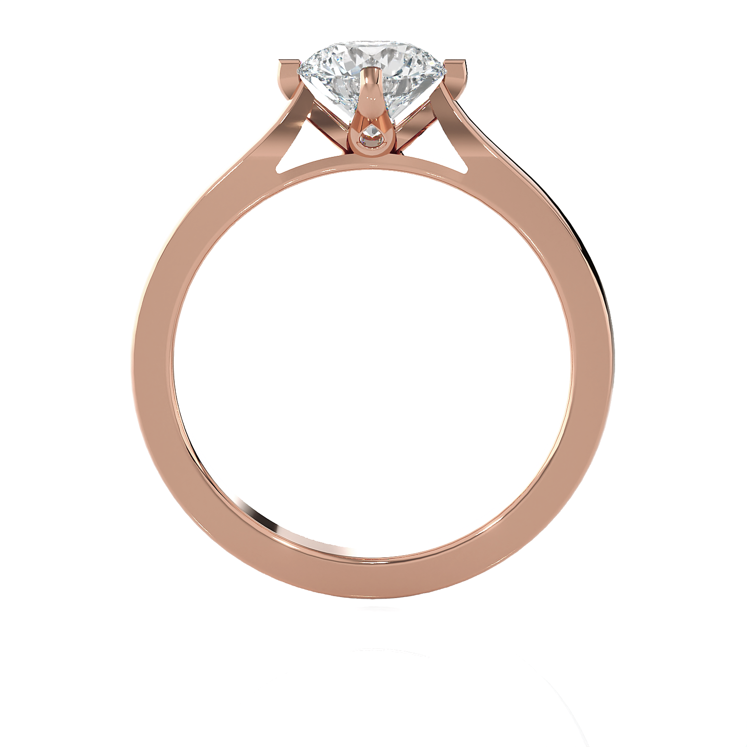 Round Lab Grown Diamond Solitaire Engagement Ring