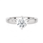 Round Lab Grown Diamond Solitaire Engagement Ring