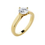 Round Lab Grown Diamond Solitaire Engagement Ring