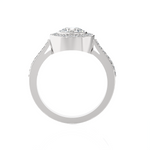 Round Lab Grown Diamond Halo Engagement Ring