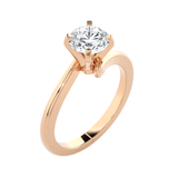 Round Lab Grown Diamond Solitaire Engagement Ring