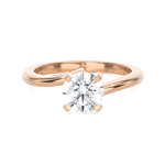 Round Lab Grown Diamond Solitaire Engagement Ring