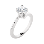 Round Lab Grown Diamond Solitaire Engagement Ring